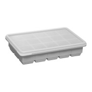 Forma Para Gelo 15 Cubos 19,5X12,5X4,5cm Cinza Silicone